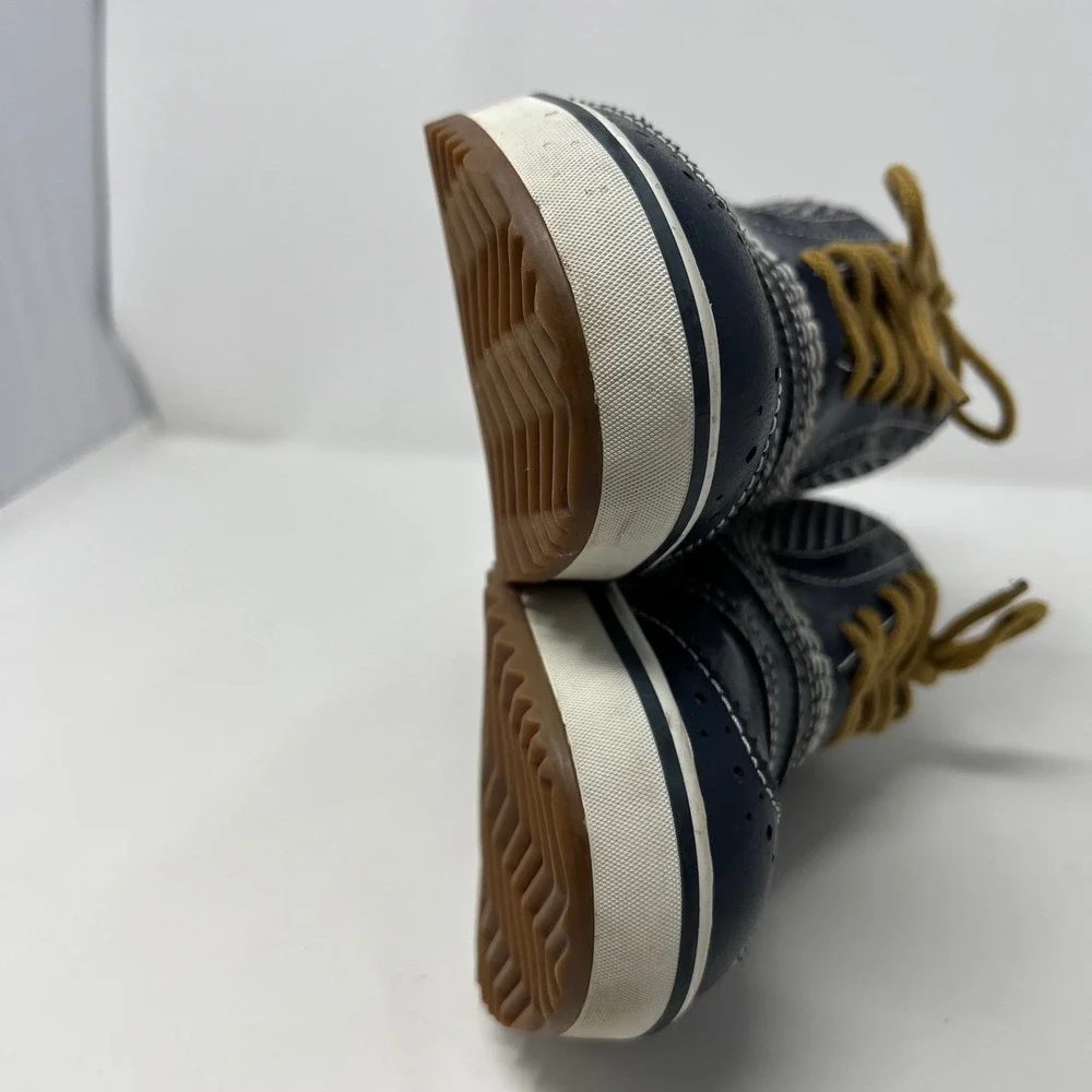 Sorel Tivoli Womens 6.5 NL1628-007 Waterproof Oxford Shoes Navy Stripe Wingtip‎